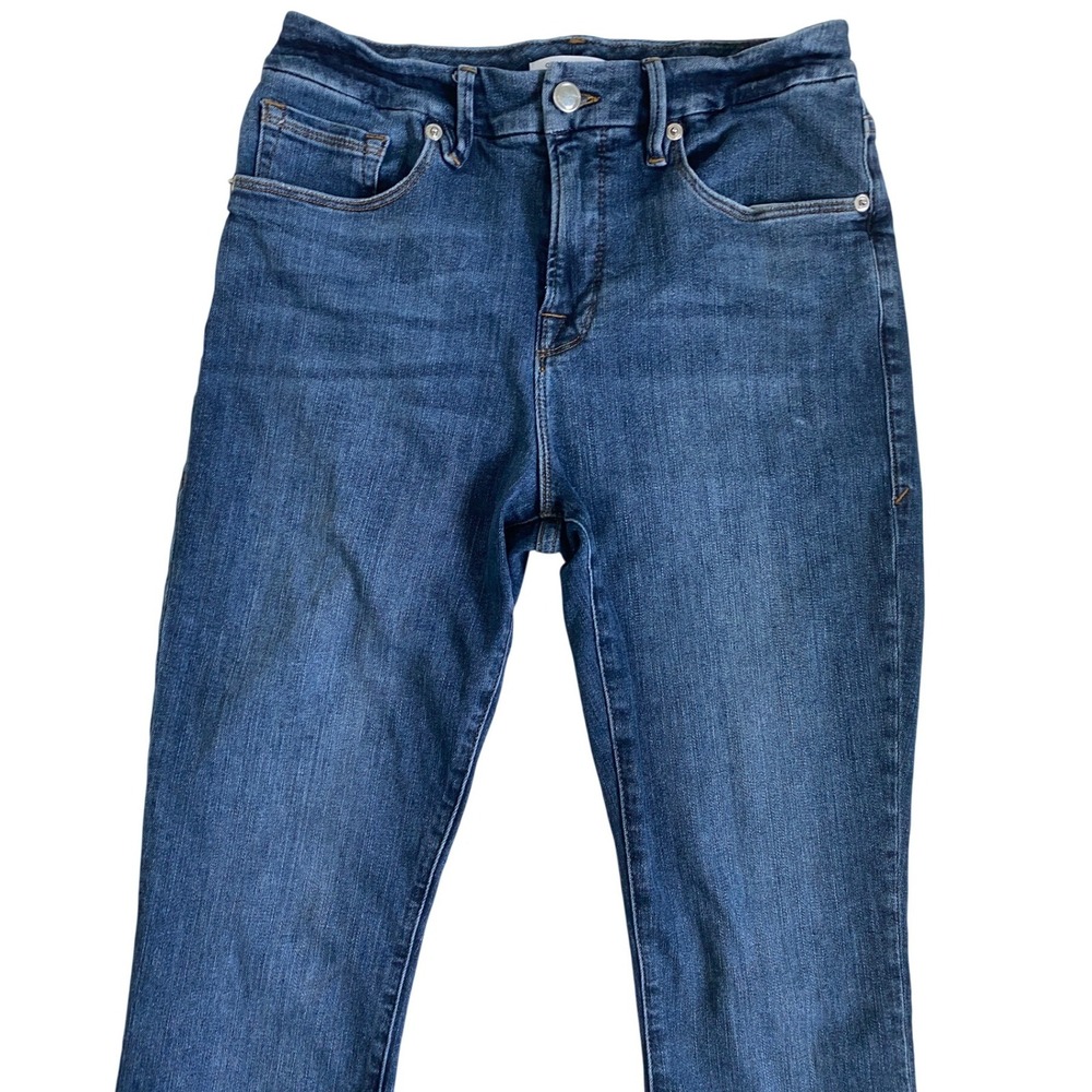 Good American Good Legs High Rise Skinny Jeans Blue GLRH899VT 8/29 Distressed - Picture 2 of 9